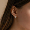 Wholesale Earrings 925 Sterling Silver Geometric Zircon Electroplated