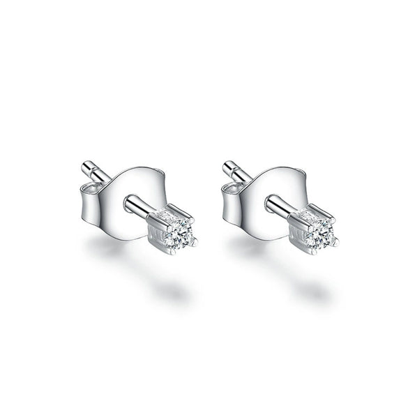 Wholesale Earrings 925 Sterling Silver Geometric Zircon Simple Style