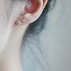 Wholesale Earrings 925 Sterling Silver Goldplated Geometric Sun Design Set With Diamonds Retro Light Luxury Style