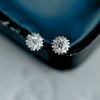 Wholesale Earrings 925 Sterling Silver Goldplated Geometric Sun Design Set With Diamonds Retro Light Luxury Style