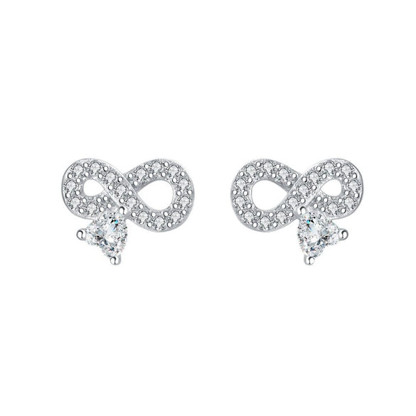 Wholesale Earrings 925 Sterling Silver Heart Shape Electroplated Light Luxury Women's Jewelry