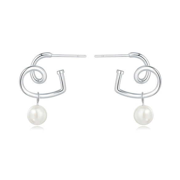 Wholesale Earrings 925 Sterling Silver Heart Shape Electroplated Light Luxury Women's Jewelry
