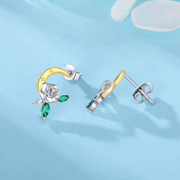 Wholesale Earrings 925 Sterling Silver Heart Shape Electroplated Light Luxury Women's Jewelry