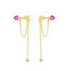 Wholesale Earrings 925 Sterling Silver Heart Shape Electroplated Light Luxury Women's Jewelry
