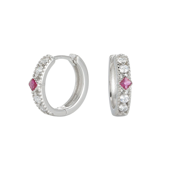 Wholesale Earrings 925 Sterling Silver Inlaid Zircon Geometric Style