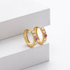 Wholesale Earrings 925 Sterling Silver Inlaid Zircon Geometric Style