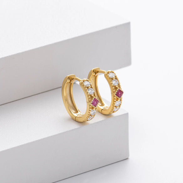 Wholesale Earrings 925 Sterling Silver Inlaid Zircon Geometric Style