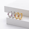 Wholesale Earrings 925 Sterling Silver Inlaid Zircon Geometric Style
