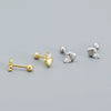 Wholesale Earrings 925 Sterling Silver Ins Style Peach Heart Diamondembedded Electroplated For Women