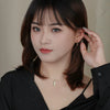 Wholesale Earrings 925 Sterling Silver Long Tassel Round Chain Zircon Geometric Style