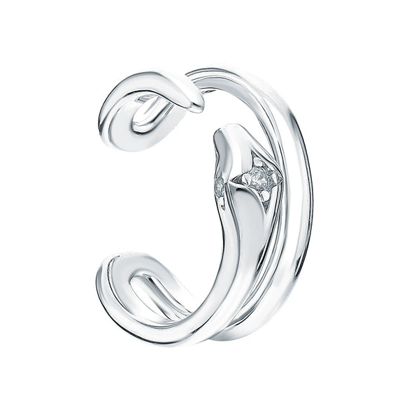 Wholesale Earrings 925 Sterling Silver Microinlaid Geometric Heartshaped Fashion Simple Personality Trend Sweet Cool