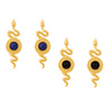 Wholesale Earrings 316L Stainless Steel Agate Natural Stone Geometric Snake Shape Electroplating Design