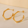 Wholesale Earrings Titanium Steel Cshaped Geometric Electroplated Stainless Steel Design For Women