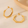Wholesale Earrings Titanium Steel Cshaped Geometric Electroplated Stainless Steel Design For Women