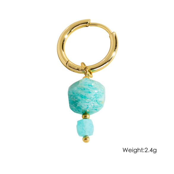 Wholesale Earrings Titanium Steel Geometric And Flower Pattern Electroplated With Original Design