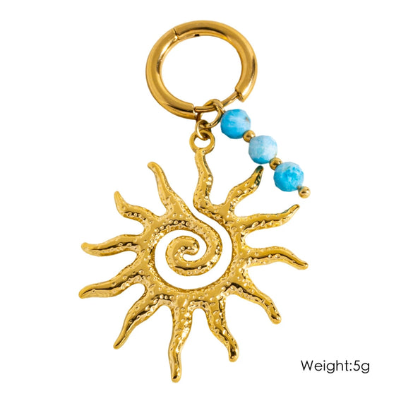 Wholesale Earrings Titanium Steel Geometric And Flower Pattern Electroplated With Original Design