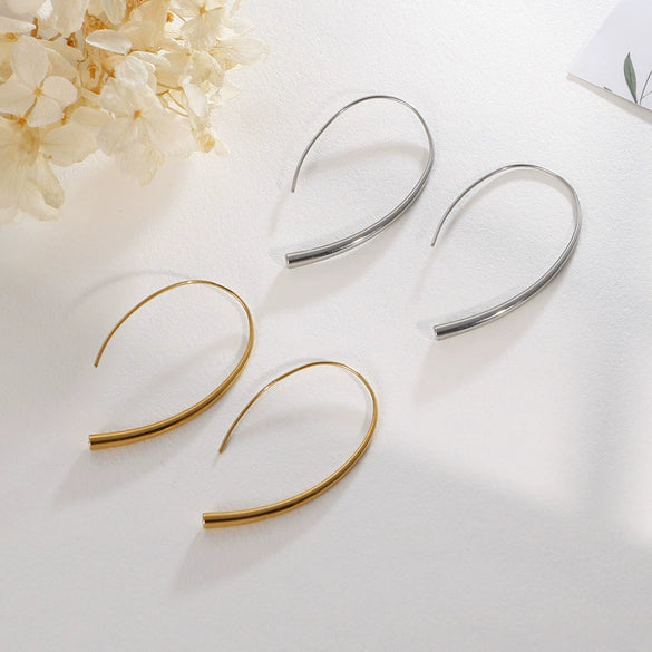 Wholesale Earrings Titanium Steel Geometric Creative Style For Ladies