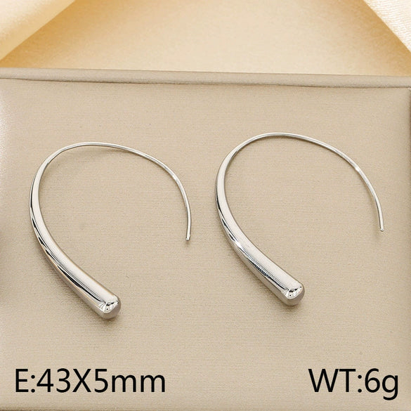 Wholesale Earrings Titanium Steel Geometric Creative Style For Ladies