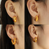 Wholesale Earrings 316L Stainless Steel Geometric Cross Gold Plated For Women Retro Style