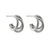 Wholesale Earrings Titanium Steel Geometric Cshaped Electroplated Retro Cold Style For Women