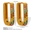 Wholesale Earrings 316L Stainless Steel Geometric Electroplated Fashion Design For Women
