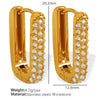 Wholesale Earrings 316L Stainless Steel Geometric Electroplated Fashion Design For Women