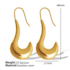 Wholesale Earrings 316L Stainless Steel Geometric Electroplating Design Unisex