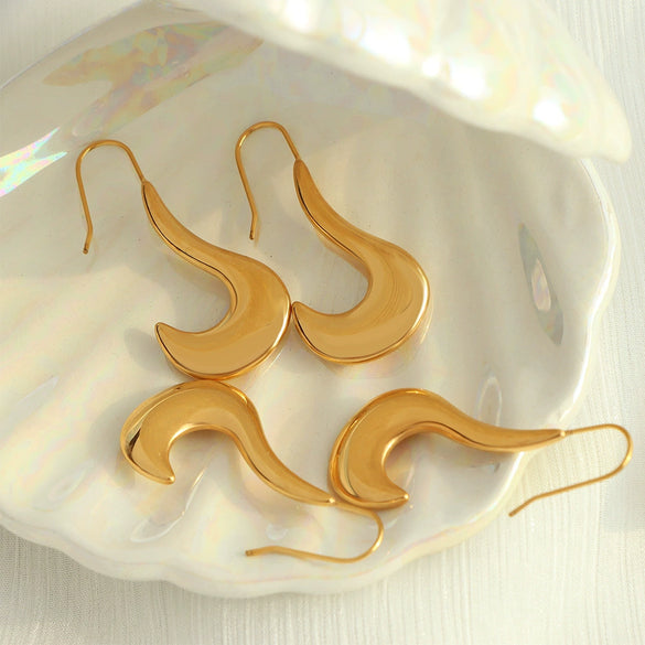 Wholesale Earrings 316L Stainless Steel Geometric Electroplating Design Unisex