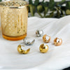 Wholesale Earrings Titanium Steel Geometric Hollow Ball Electroplated Fashion Ol Style