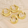 Wholesale Earrings Titanium Steel Geometric Retro Electroplated Luxury Highend Feeling