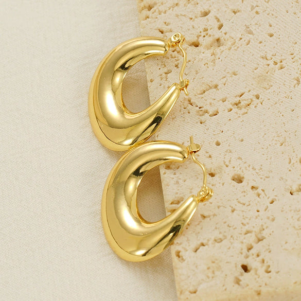 Wholesale Earrings Titanium Steel Geometric Retro Electroplated Luxury Highend Feeling
