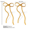 Wholesale Earrings 316L Stainless Steel Gold Plated Bow Tassel Retro Fashion Design