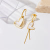 Wholesale Earrings Titanium Steel Goldplated Heart Shape Simple Style
