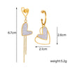 Wholesale Earrings Titanium Steel Goldplated Heart Shape Simple Style