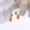 Wholesale Earrings Titanium Steel 18K Gold Plated Geometric Simple Style