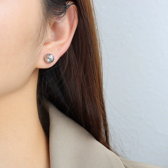 Wholesale Earrings Titanium Steel 18K Gold Plated Geometric Simple Style