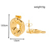 Wholesale Earrings Titanium Steel Light Luxury Style With Heart And Flower Patterns Electroplated
