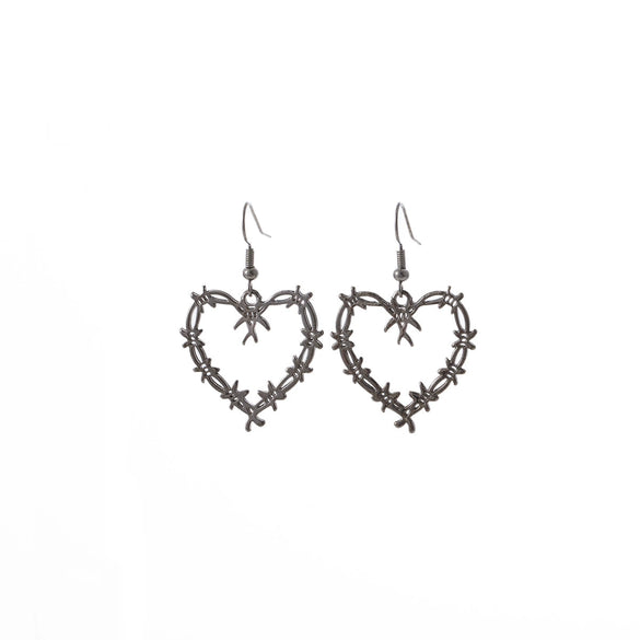 Wholesale Earrings Zinc Alloy Geometric Artistic Retro Heart Design Electroplating For Women