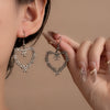Wholesale Earrings Zinc Alloy Geometric Artistic Retro Heart Design Electroplating For Women