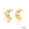 Wholesale Earrings Zinc Alloy Geometric Cshaped Electroplating Simple Style Women's