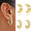 Wholesale Earrings Zinc Alloy Geometric Cshaped Electroplating Simple Style Women's