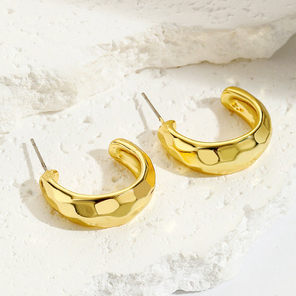 Wholesale Earrings Zinc Alloy Geometric Cshaped Electroplating Simple Style Women's