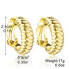 Wholesale Earrings Zinc Alloy Geometric Cshaped Electroplating Simple Style Women's
