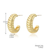 Wholesale Earrings Zinc Alloy Geometric Cshaped Electroplating Simple Style Women's