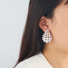 Wholesale Earrings Zinc Alloy Geometric Style Set With Diamonds Retro Light Luxury Imitation Pearl Hollow Design Women's