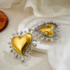 Wholesale Earrings Zinc Alloy Heart Shaped Cool Style Electroplated