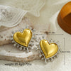 Wholesale Earrings Zinc Alloy Heart Shaped Cool Style Electroplated