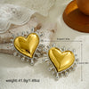 Wholesale Earrings Zinc Alloy Heart Shaped Cool Style Electroplated