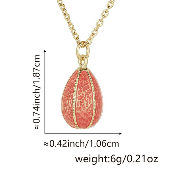 Wholesale Egg Pendant Women's Light Luxury Niche Drop Shape Copper Dripping Oil Fashion Accessories
