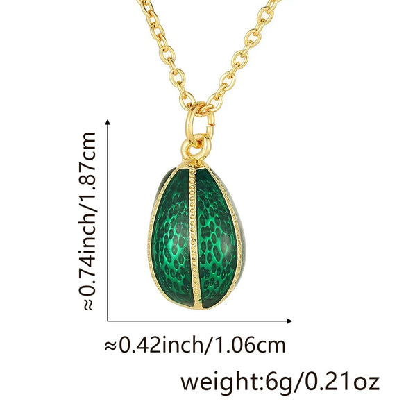 Wholesale Egg Pendant Women's Light Luxury Niche Drop Shape Copper Dripping Oil Fashion Accessories